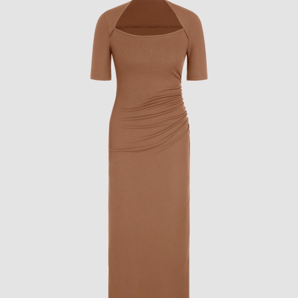 Square Neck Midi Dress